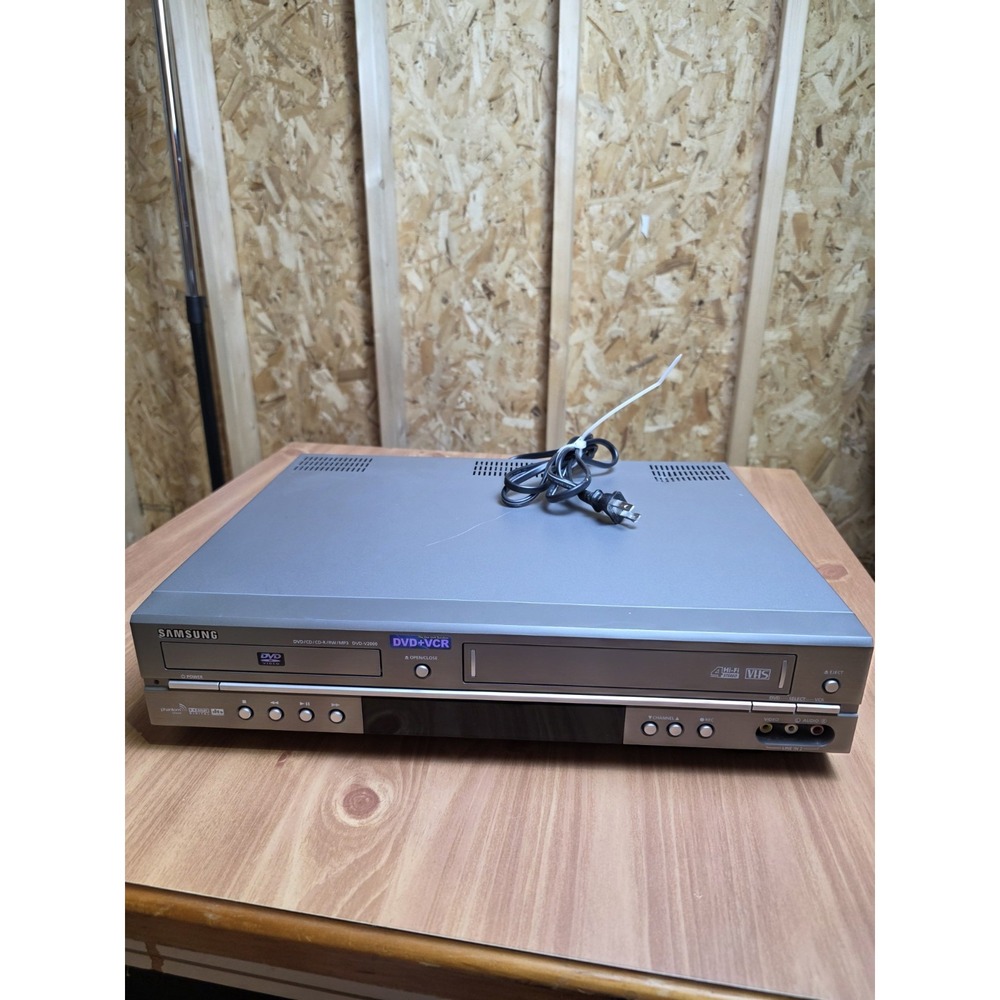 Samsung DVD-V2000 Dual DVD VCR Player Recorder Combo No Remote Phantom Surround